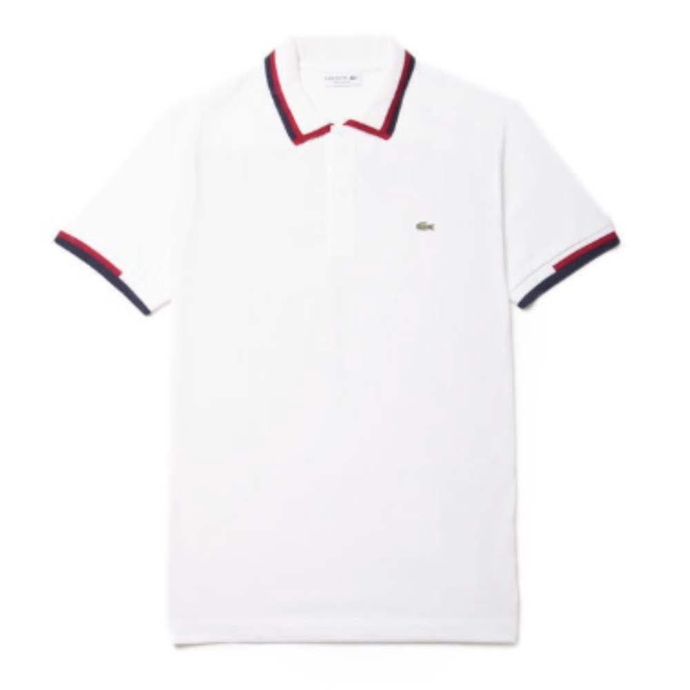 Lacoste Red White and Blue Polo